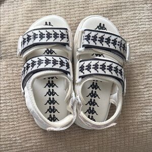 Kappa Kids Sandals in White and Black